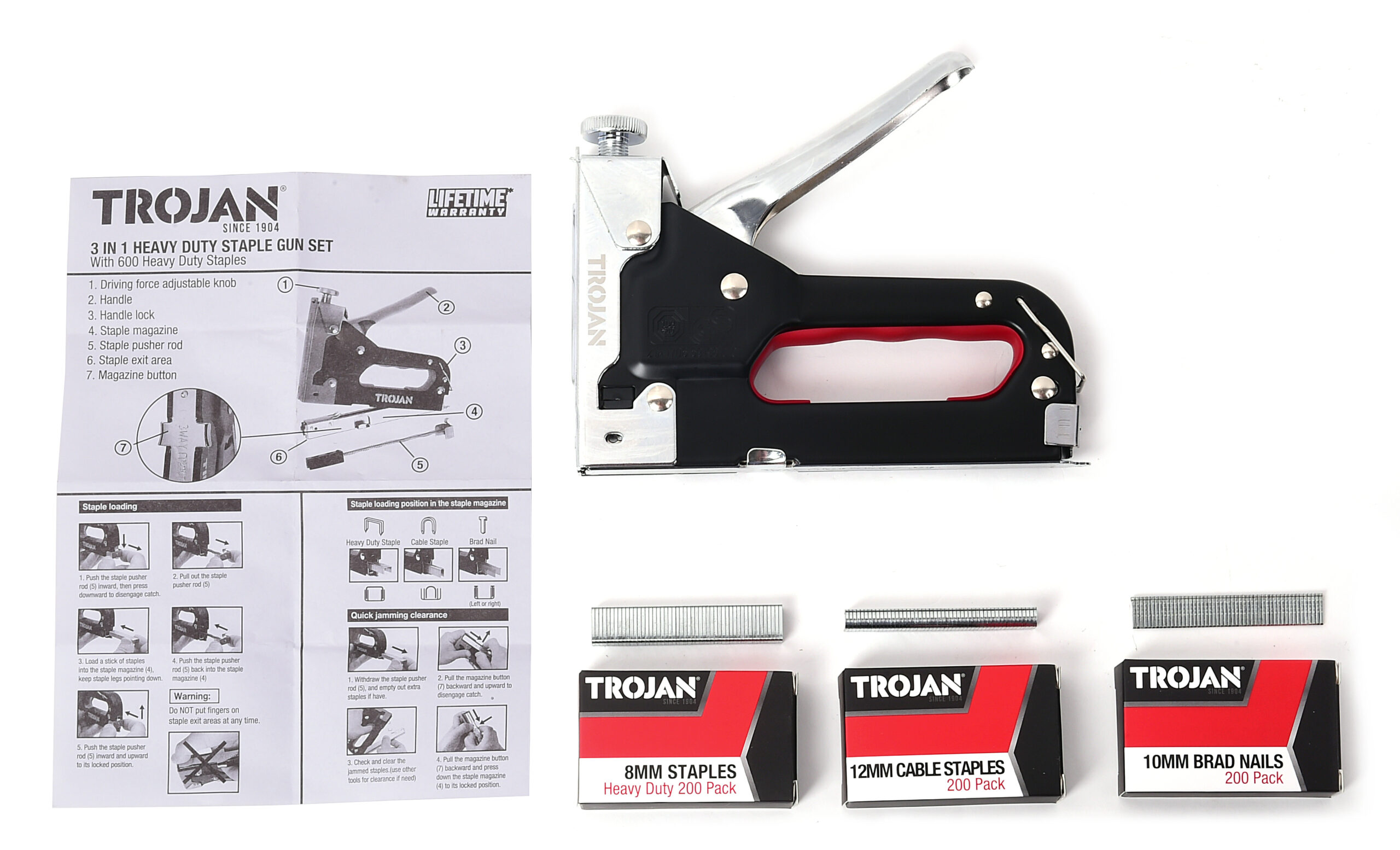 Olympia Tools 3 in 1 Staple Gun Heavy Duty with 2700 Indonesia